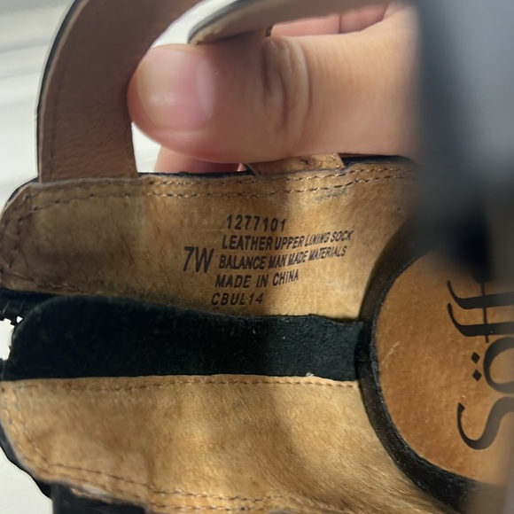 Sofft Breeze Sandals Leather Strappy Comfort Heel 7W - Picture 6 of 7